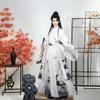 Chinese Wei And Jin Dynasty Ink Style Hanfu For Men Waist-length One-piece Skirt Suit