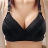 Plus Size Full Coverage Wireless Bra for Mature Women Thin Breathable Supportive Push-Up Comfort Adjustment Bralette for 40-50 Years Old
