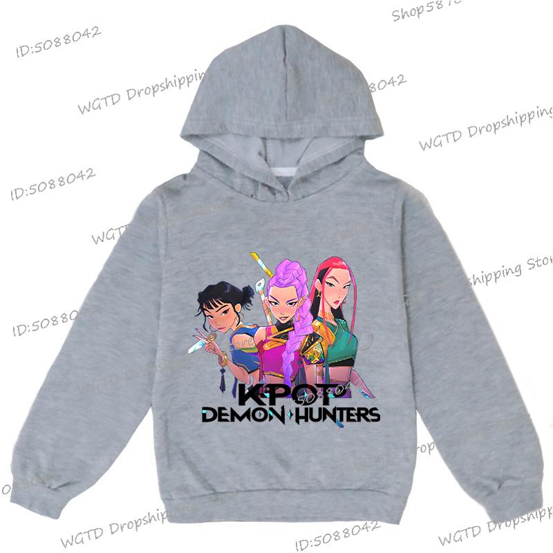 Y2K KPop Demon Hunters Bluzy Nastolatki Dziewczęta Chłopcy Rumi KPop Demon Hunters Bluza Jesień Casual Długi Rękaw Odzież Dziecięca
