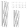 30PCS Acrylic Plant Support Stakes 11/16Inch Clear Flower Sticks for Indoor and Outdoor Single Stem Plant with Clip