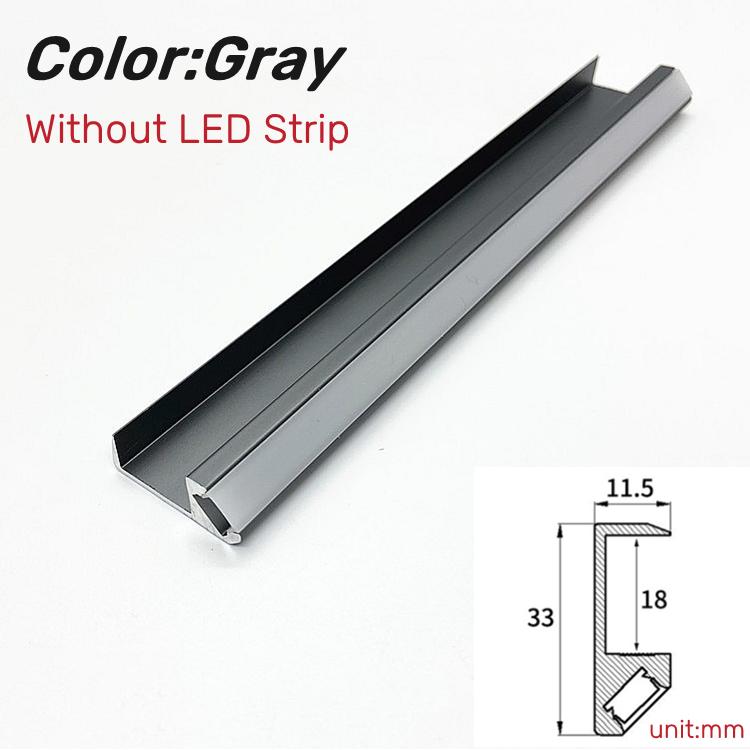 

0.5/1м/шт светодиодный светильник для полки шкафа 45º освещение встраиваемый алюминиевый профиль 18 мм деревянная доска задняя стенка шкафа зажим бар полоса лампы L30cmx1pcs