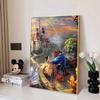 Disney Diamond Painting Classic Romantic Scenes From Beauty and The Beast 5D Diamond Painting Art Embroidery Cross-Stitch Room Decoration