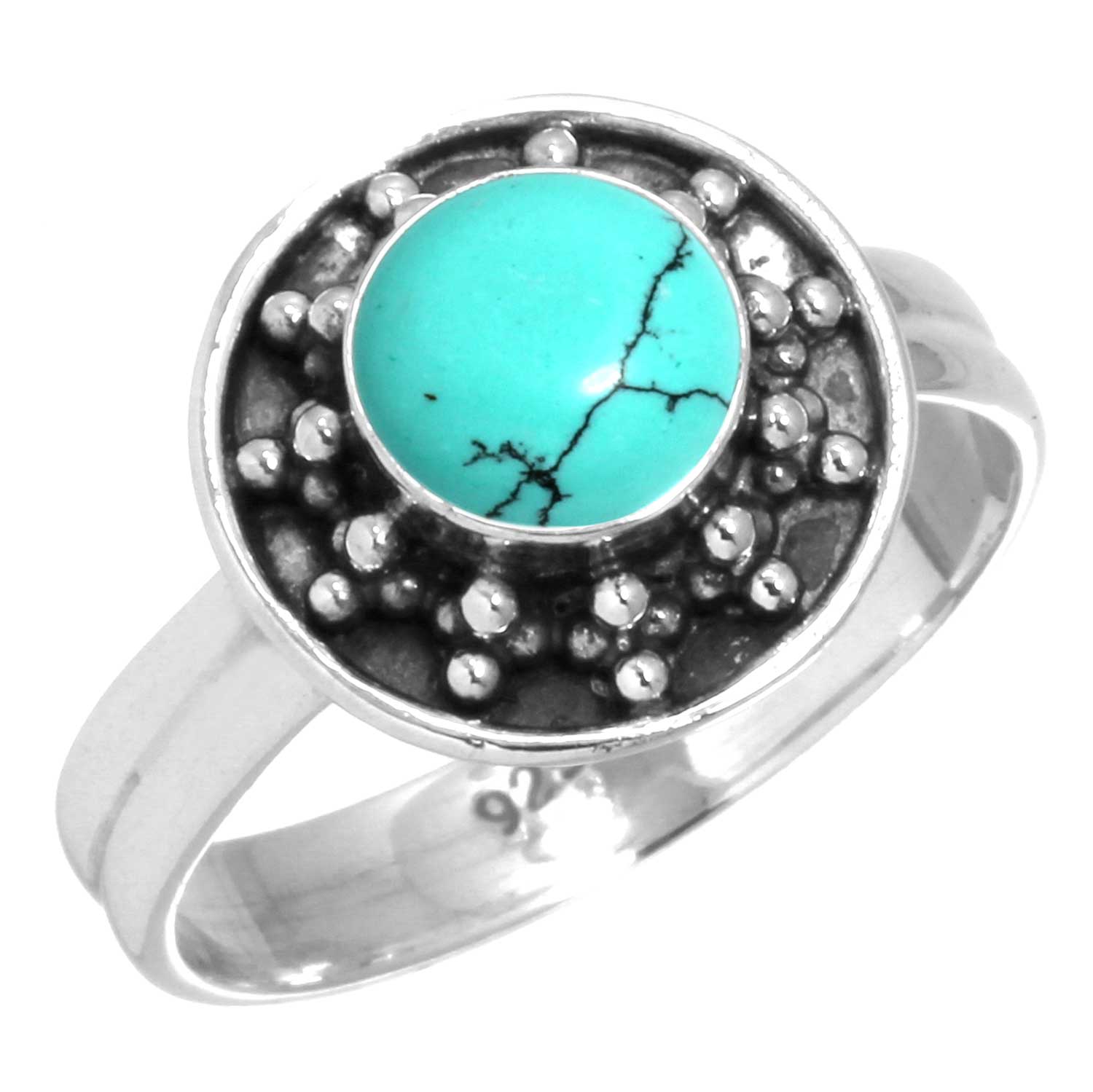 

Кольцо из стерлингового серебра 925 пробы с драгоценными камнями, ювелирные изделия ручной работы, подарок на День дружбы, синий, зеленый, фиолетовый, медный, бирюзовый, жемчужный, лазурит, перламутр 7 бирюзовый