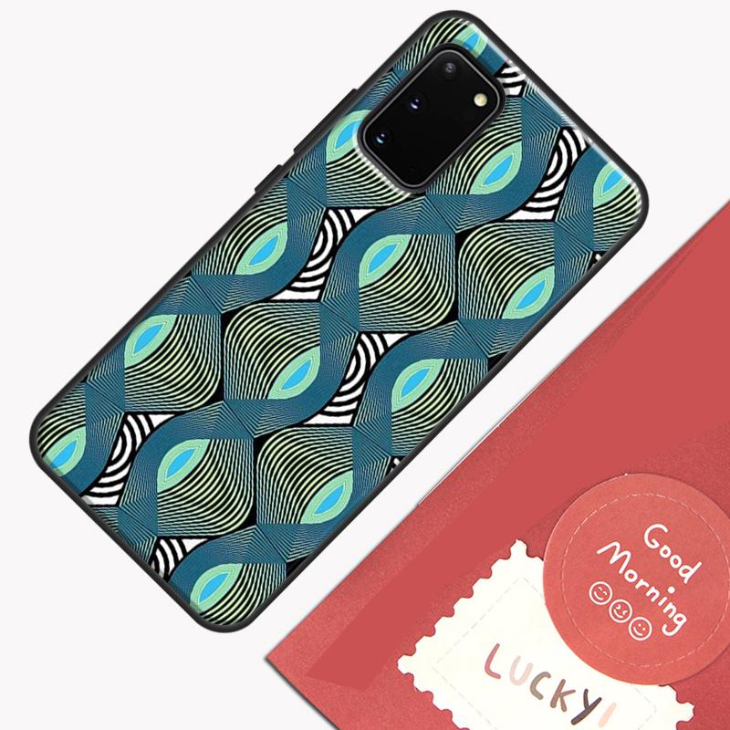 

African Wax Pattern Fabric Phone Case For Samsung Galaxy S23 S26 Ultra S20 S21 S22 S24 S25 Plus S10 S25 FE Cover Shell Galaxy S21