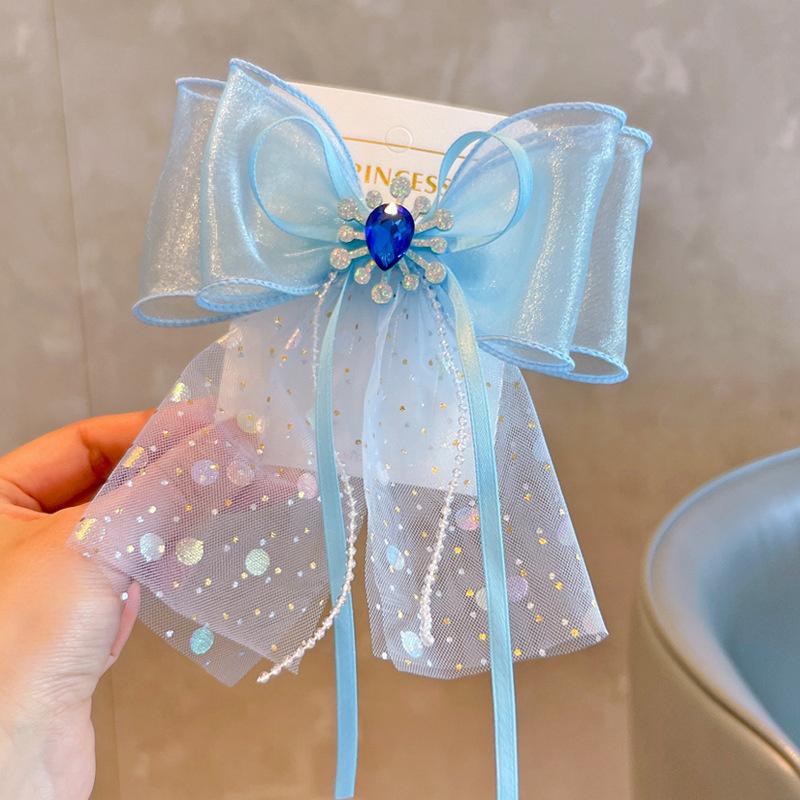 1 Stück Neue Kinder Schleife Schneegarn Schleife Mädchen Haarnadeln Niedliche Haarspangen Baby Haarschmuck Kinder Kopfschmuck
