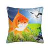 Frutiger Aero Fishies Square Pillow Cases  Cushion Covers Awesome Zipper Decor Pillowcase for Seat 40x40cm