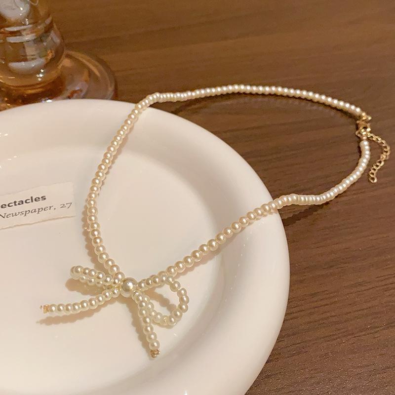 

Корейское ожерелье из барочного жемчуга высокого класса - Легкая роскошь, бисерная цепочка на ключицу для женщин