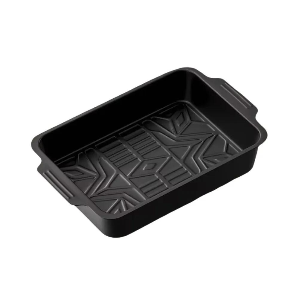 Large Capacity Grilled Fish Dish Carbon Steel Non Stick Pan Rectangular Baking Pan Thickened Heat Resistant Barbecue Dish