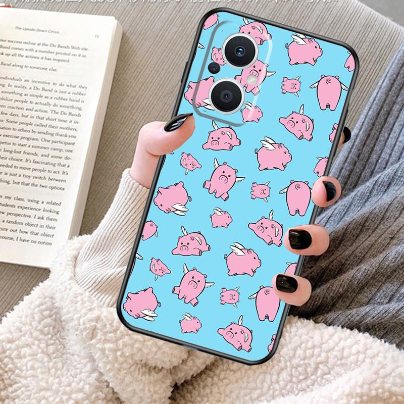 Cartoon Pig Case For OPPO Reno 12F 12 13 11 F 8T 7 8 10 Pro OPPO Find X8 X6 Pro X3 X5 Lite Cover Fundas