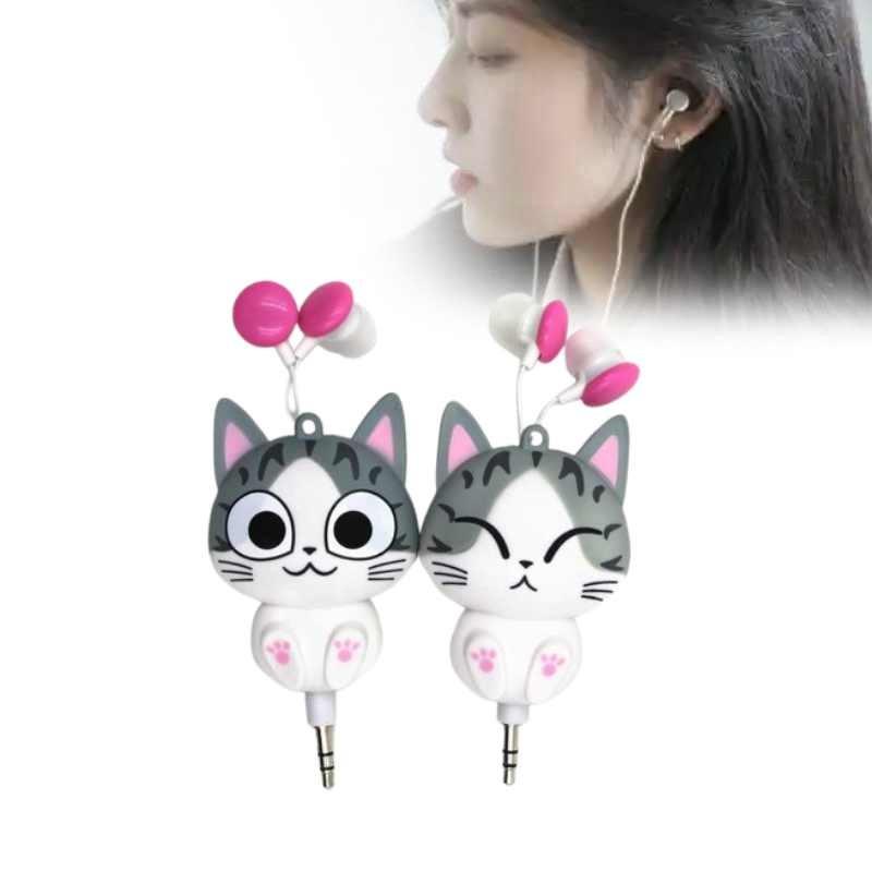 Chi Sweet Home Cat Retractable In Ear Wired Headphones Cartoon Earphone Gift