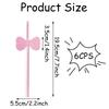 Biodegradable Glitter Bowknot Paper Straws for Cake & Drink Decorations