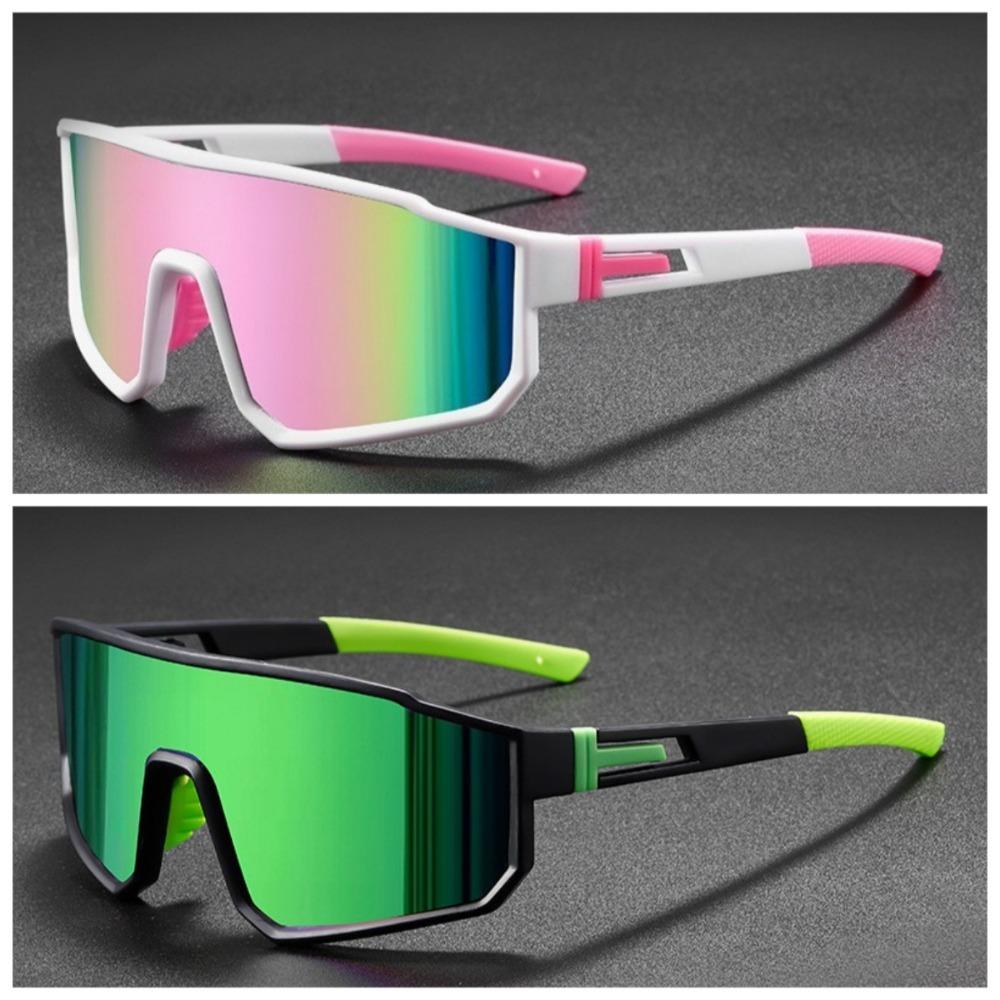 2PCS Men's Oversized Cycling Glasses for Men Bicycle Windproof Colorful Coating Sunglasses Outdoor Sports Motorcyc