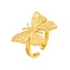 Retro Elegant Butterfly Ring: Pastoral Style Adjustable Stainless Steel Jewelry for Women.