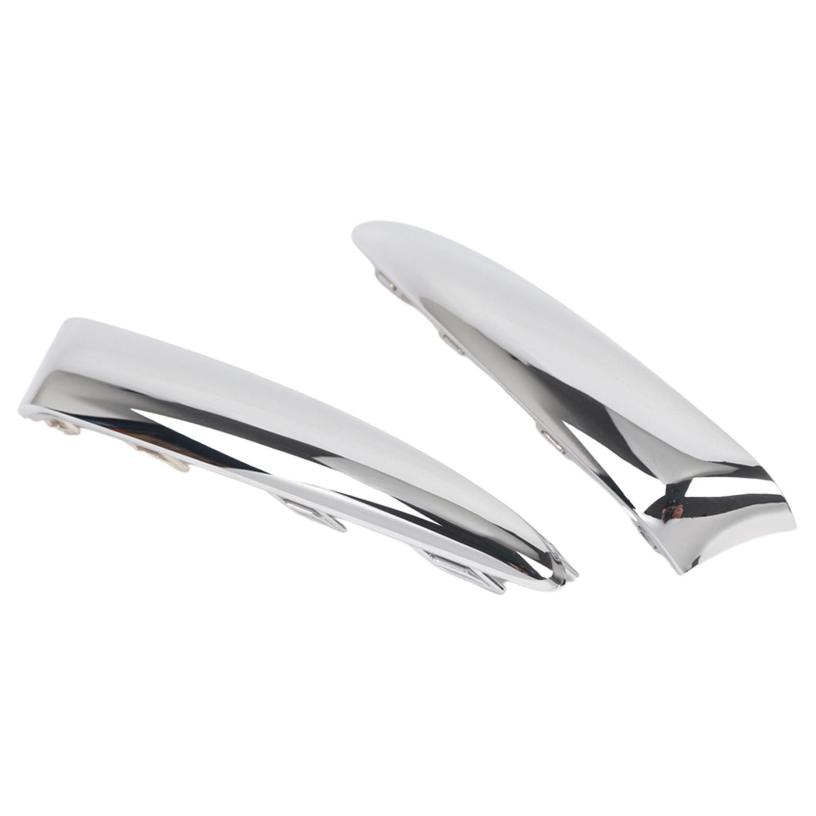 

2Pcs Front Bumper Upper Grill Moulding Trim Left Right Car Front Bumper Upper Moulding Trim for FIAT 500 312 LOUNGE 2016-2020 срібний