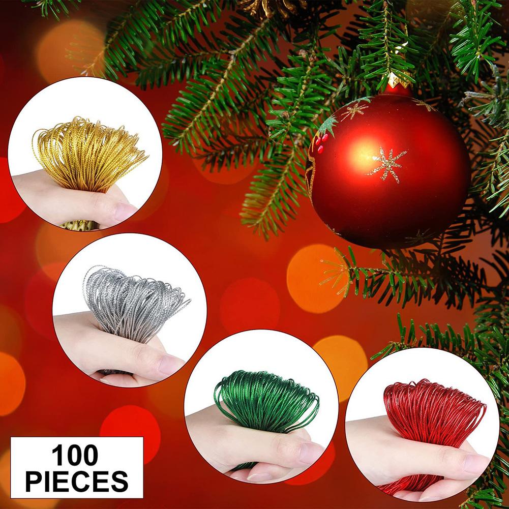 For Xmas Ball Decor DIY Christmas Ornament Hanger String Precut Hanging Ropes MIT