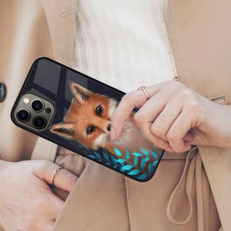 

Cute fox in watercolour background Magnetic Phone Case For APPLE iPhone 17 Air 16 14 13 12 Pro Max 15 Plus MagSafe Cover iPhone 14