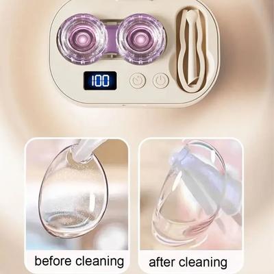 Contact Lens Cleaning Machine Utomatic Folding Cleaner High Frequency Vibration Rechargeable Lens Remover Tool Sterilization Box