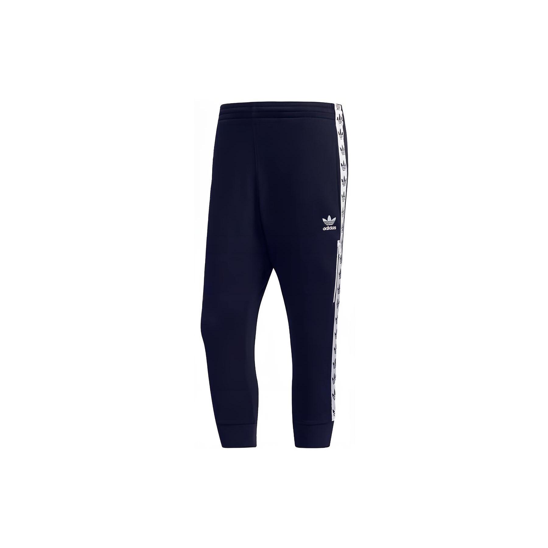 adidas originals Classic Logo Casual Sports Cropped Pants Navy Blue Men s DX4229 S