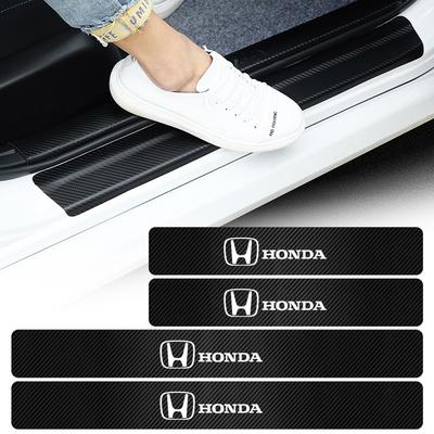 4 BUC Carbon Fibru Autocolant Placă Prag Ușă Mașină Insignă Prag Stilizare Mașină Pentru Mugen Typer Avancier Civic FK8 FIT CRV XRV CRH