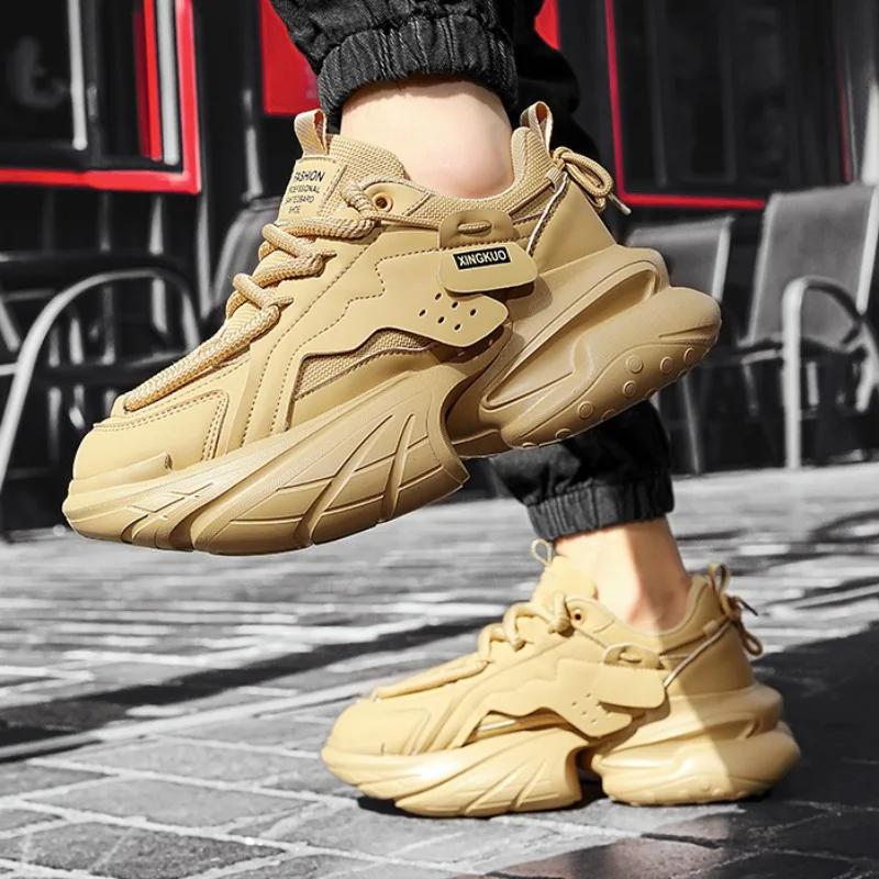 Luxury Men Sneakers 2025New Arrival Comfortable Platform Shoes Soft sole Height Increased Casual Vulcanize Shoes Tenis Masculino