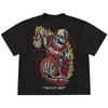 2025 Summer Fashion Basketball Skull Print Short-sleeved Loose and Trendy T-shirt Cotton Streetwear for Men and Women 01