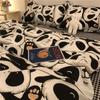 Bedding Washed Cotton Four-piece Nordic Simple Quilt Cover Sheet Single Double Bedroom Set