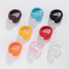 ins design color translucent water drop hug ring, simple geometric ring jewelry