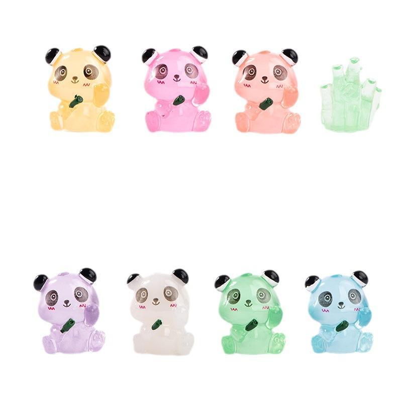 Micro Landscape Resin Decoration Glow-in-the-dark Cartoon Red Panda Decoration Desktop Car Decoration Accessories