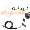 3 Sets HRT‑1 Mobile Phone Air Tube Headset with Microphone 3.5mm Plug Wired EarphoneBlack
