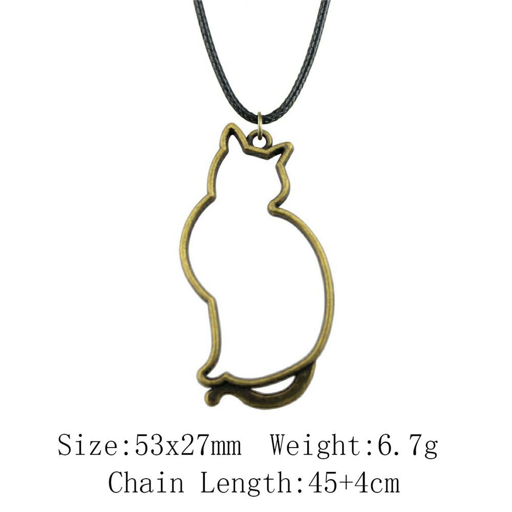 Back To School Collier Animal Necklace Leather Chain 45cm Women's Bag Jewelry On The Neck