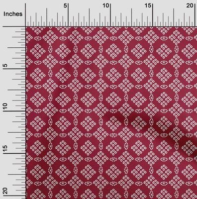 Cotton Flex Carmine Red Fabric Ethnic Bandhani Sewing Fabric By The Yard Printed Diy Clothing Sewing Supplies 40 Inch