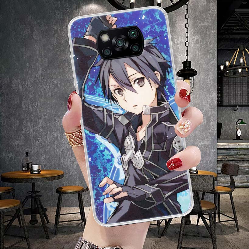 Sword Art Online Anime Soft Phone Case For Xiaomi Redmi 15C 15 13C 13 Poco X5 X6 X7 F7 Ultra M7 12C 12 10 10C 9C 9A 9T 9 Fundas