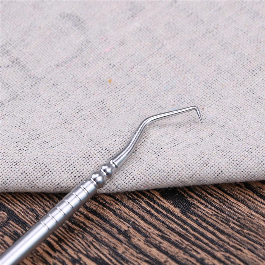 1Pc Double Ends Stainless Dentist Teeth Clean Hygiene Explorer Probe Hook Pick
