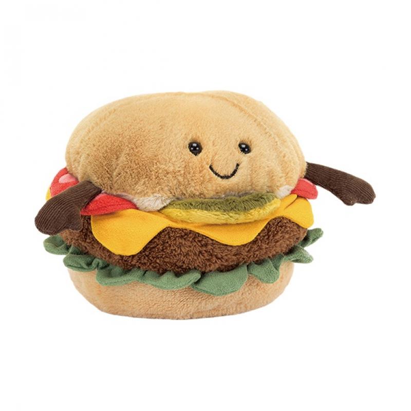 

JELLYCAT Fun Food Series Hamburger Cute Doll Plush Doll 11cm Tall Box Not Included