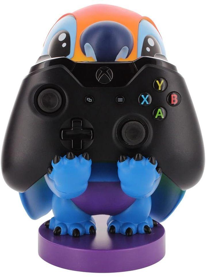 Figurine Disney Stitch Rainbow - EXQUISITE GAMING - Cable Guys - Support écouteurs, smartphone ou petit accessoire - 20 cm