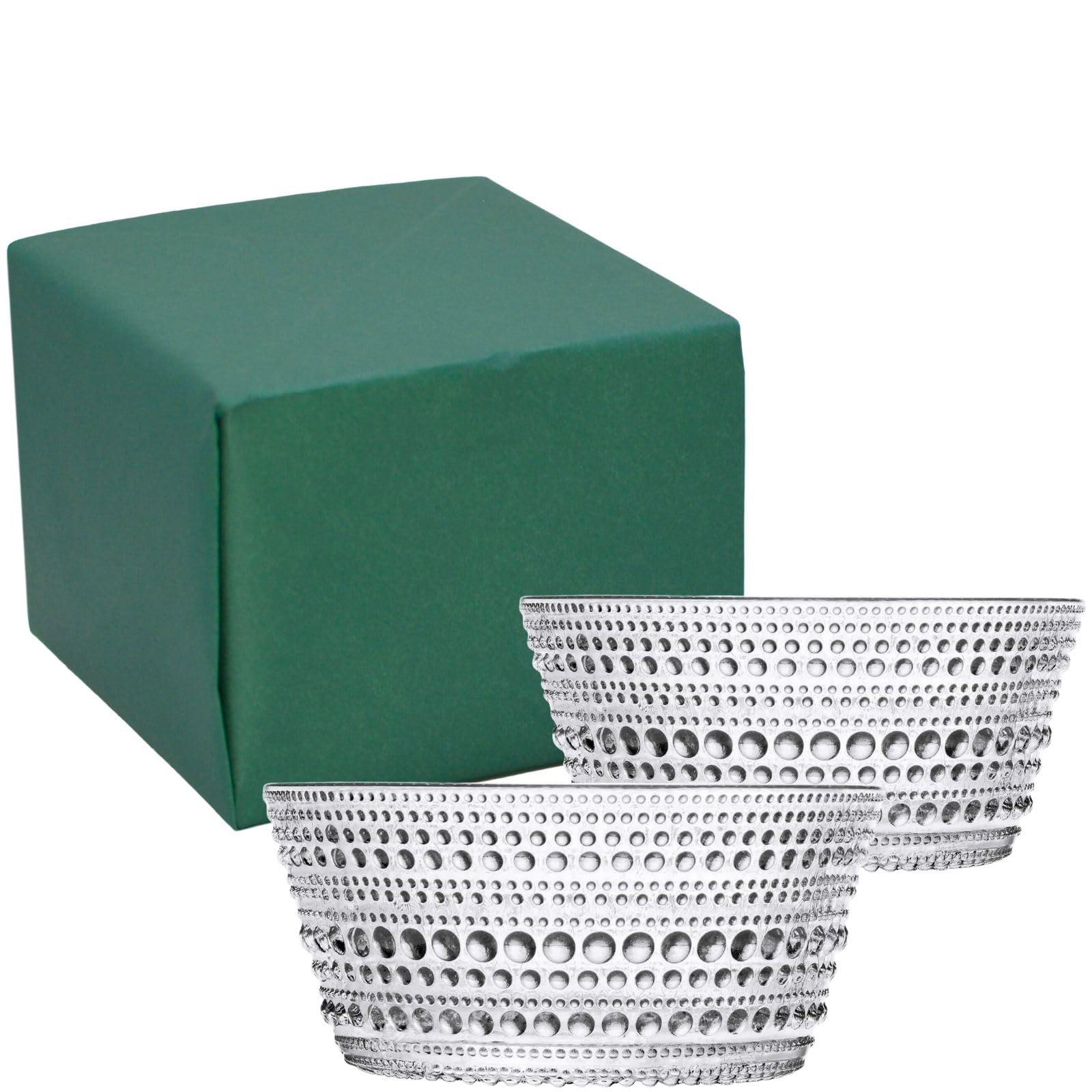 

[Official Brand Gift Packaging, Official Import] Iittala Kastehelmi Bowls and Plates, 230ml, Pair (2-Piece Set), Clear, Nordic Design, Christmas Gift,