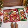 Zerbino Stampato Omino di Pan di Zenzero Natalizio Zerbino Antiscivolo per Ingresso Tappeto per Decorazione Casa per Soggiorno Tappeti Tappeto per Pavimento del Bagno