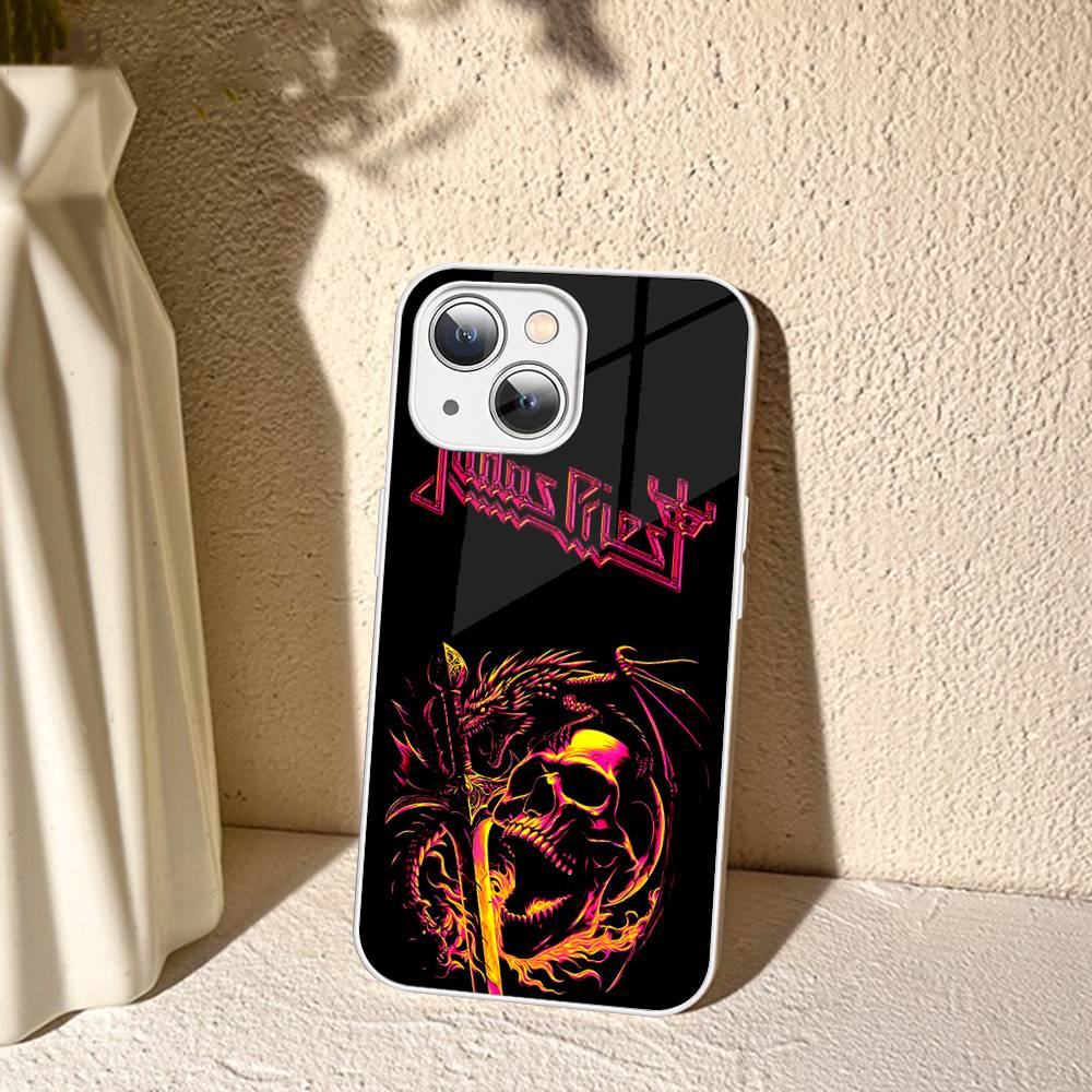 Band J-Judas P-Priest Gehärtetes Glas Für Iphone 14 13 12 11 Pro Mini XS MAX 14Plus X XS XR Hüllen