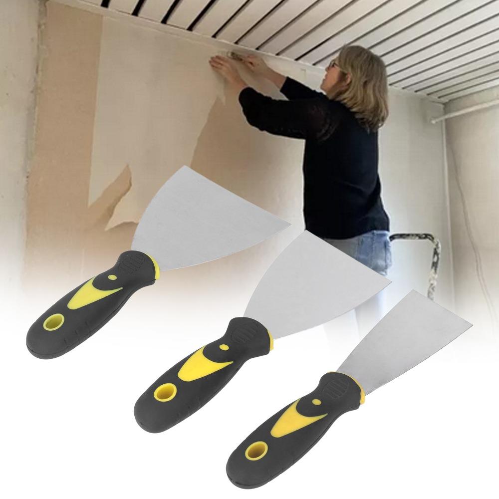 3PCS Stainless Steel Putty Knife Set Drywall Finishing Spackle Knife  for Patching and Painting