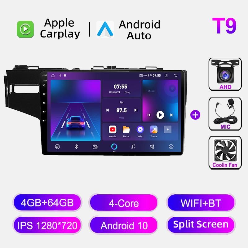 Car Radio Android For Honda Jazz 3 2015-2020 Fit 3 GP GK 2013-2020 Multimedia Video Player 4G WIFI Navigation GPS Carplay Stereo
