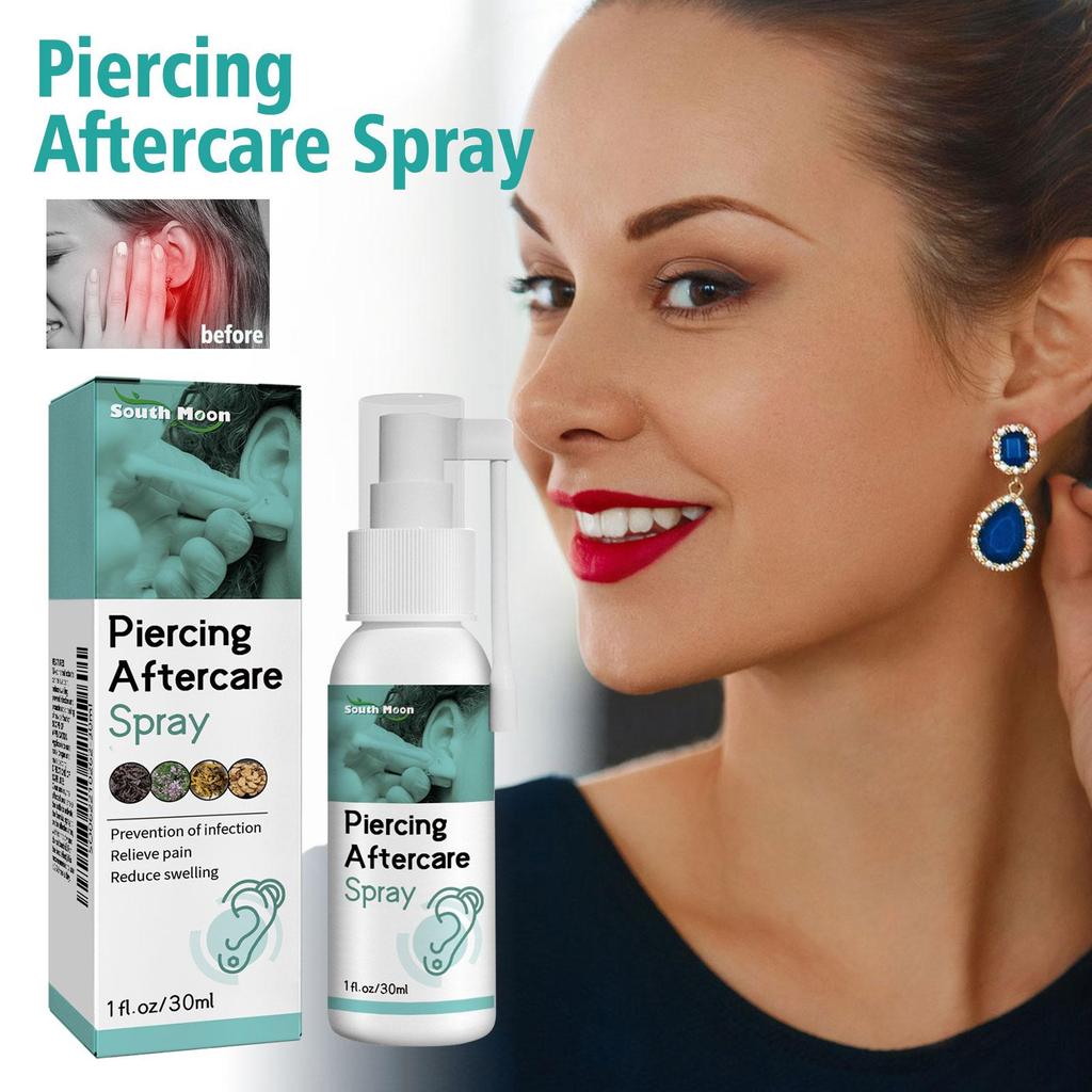 South Moon Ear Hole Care Spray Ear Hole Cleaning Anti Clogging Pain Relief Odor Removal Swelling Reduction Spray