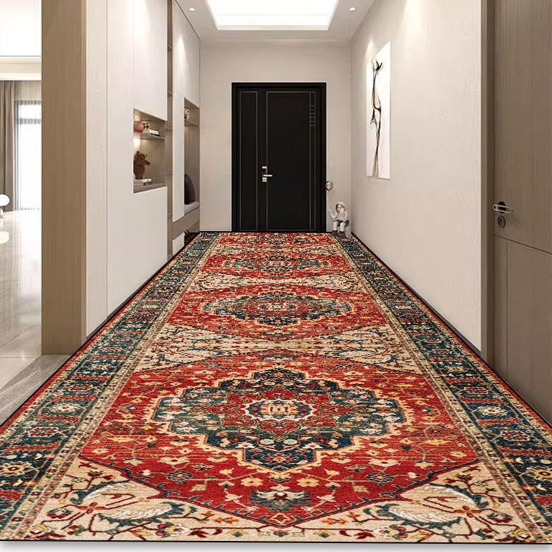 Böhmischer Langer Flur Teppich Luxus Persische Dekoration Flur Teppich Rutschfest Einfache Reinigung Fußmatte Treppenläufer Teppiche