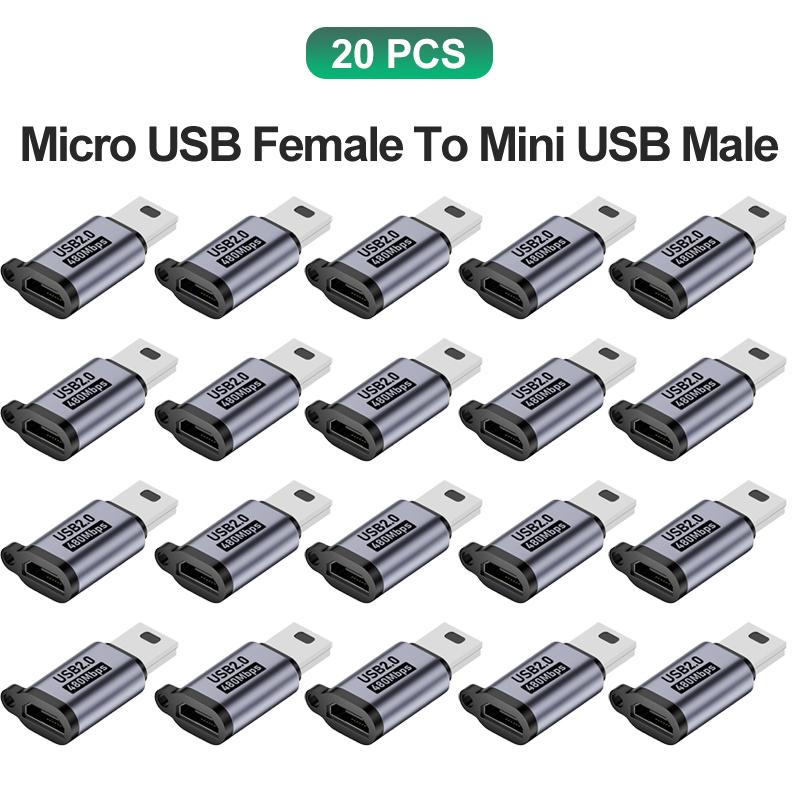 Micro USB Adapter Micro USB Female To Mini USB Male Converters Charger Data Cable Adapter