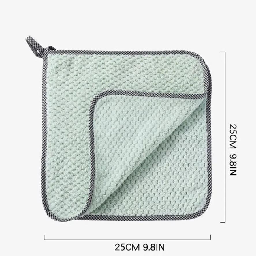 10Pcs Reusable Table Cleaning Cloth Microfiber Kitchen Rag Scouring Pad Kitchen Dish Towels  Home