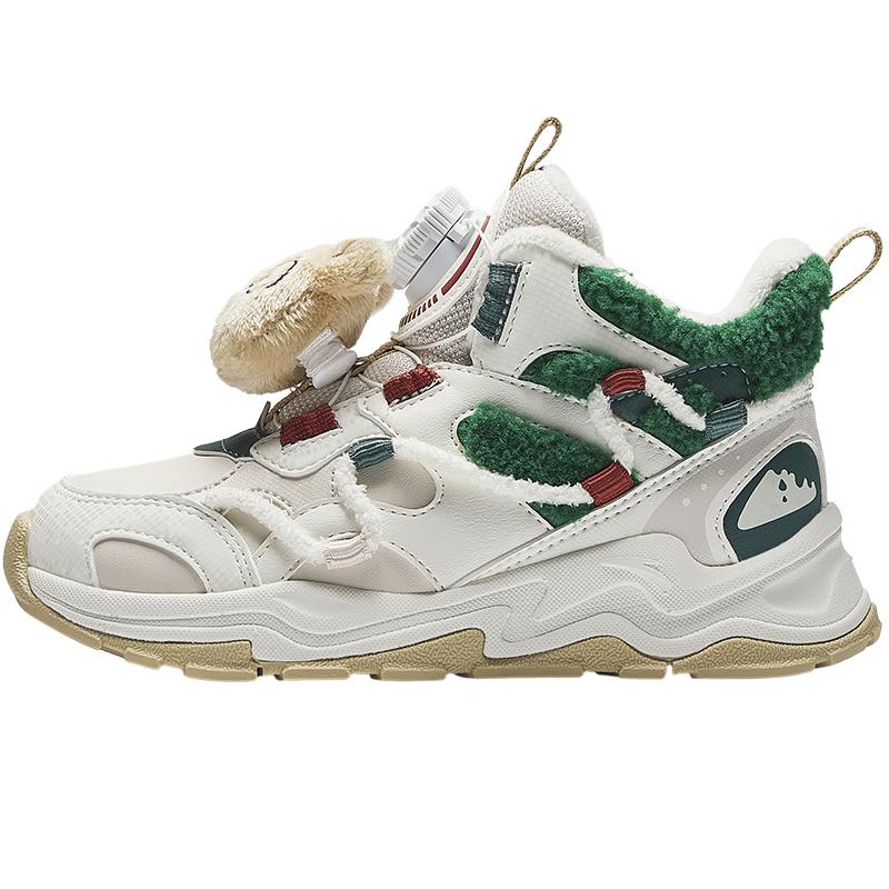 

Anta Детская модная теплая износостойкая нескользящая обувь средней высоты в повседневном стиле Детская повседневная обувь серая белая зеленая A22449961-2 32