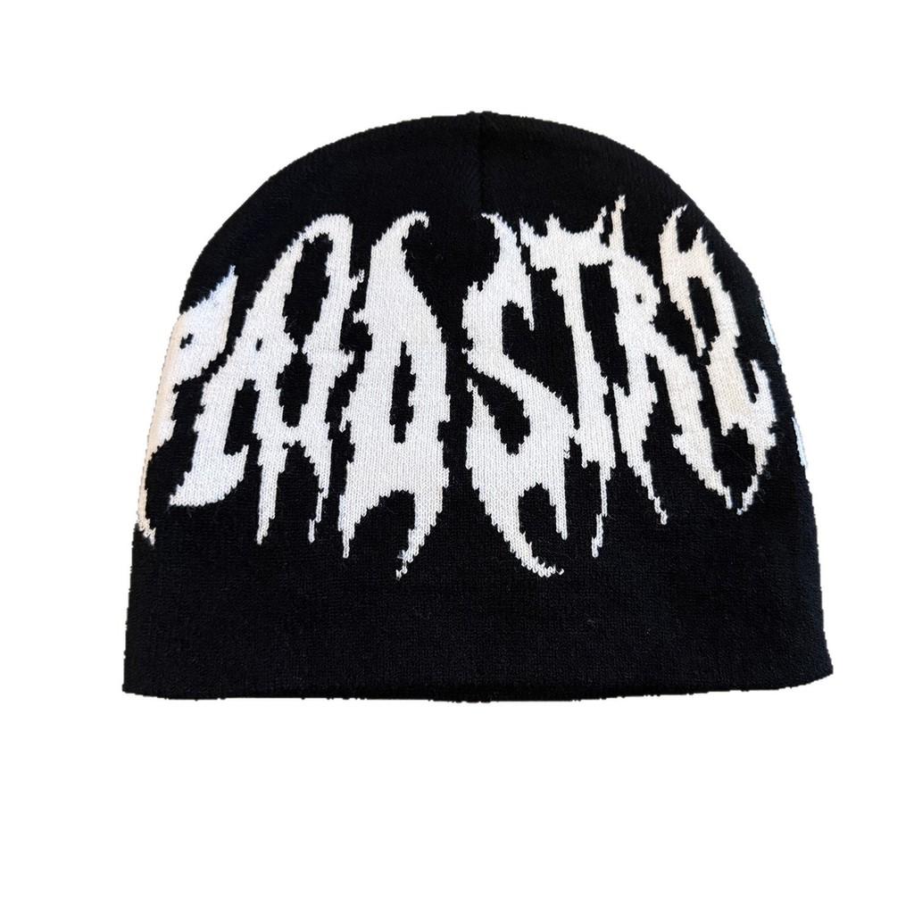 Urban Style Alphabet Beanie For Men Women Winter Knit Cap With No Warmth Brim