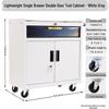 Mobile Locking Tool Trolley Cabinet with Pegboard and Drawers for Workshop Maintenance