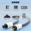 Preffair 10AWG Audio Power Pure Copper OFC AC Power IEC320 Durable Audio Power Cord for Home AV Power and Sound Systems Cable, 3-Pin 125V/15A Cord,
