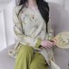 Cotton and silk pajamas women's spring, autumn and summer cotton and silk high-end sense new Chinese style national style can be worn outside holiday