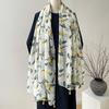 Lemon Pattern Women Viscose Scarf 88*180cm Cotton Linen Feeling Soft Shawl Tassel Hijab Wrap Pashmina Soft Summer Beach